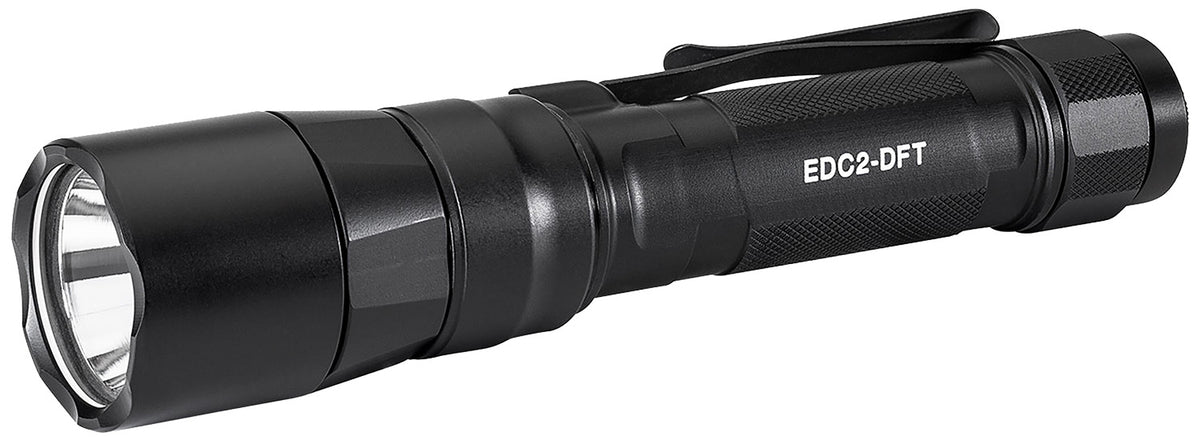 SureFire EDC2-DFT Black Anodized High-Candela Dual Fuel Everyday Carry Flashlight 700 Lumens