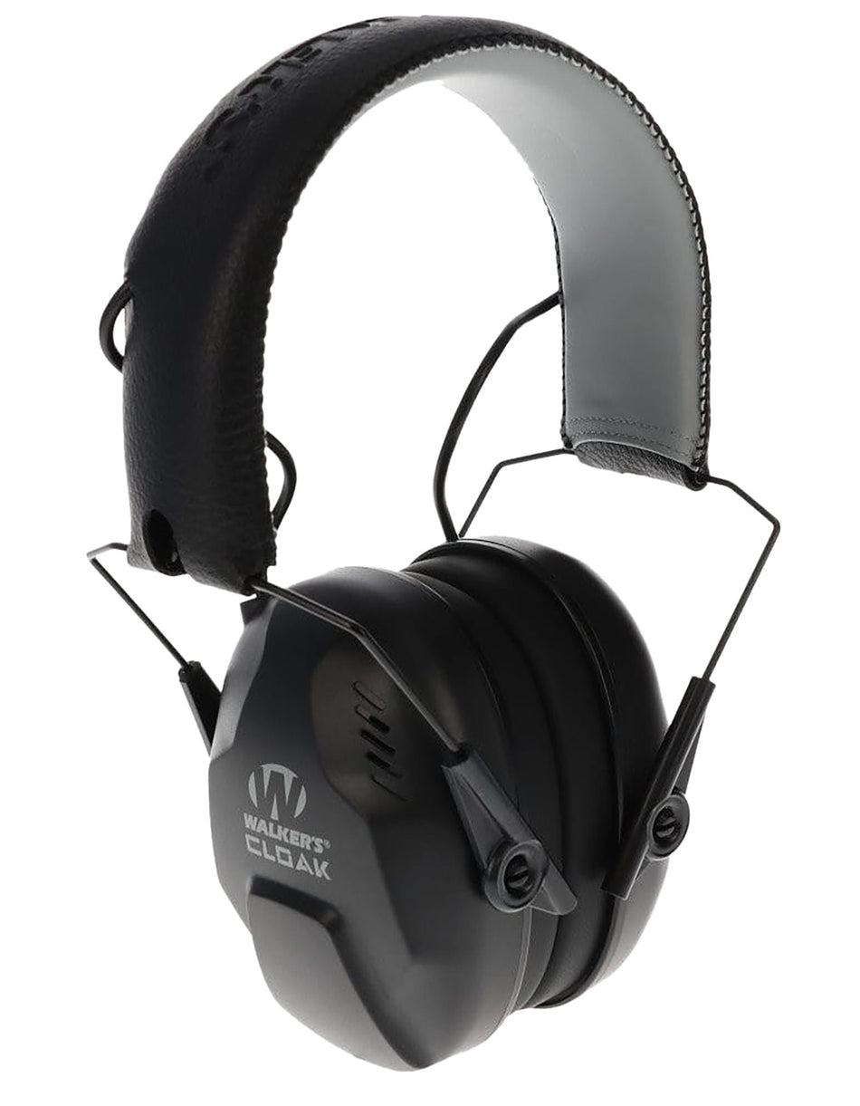 Walker's GWPCLKDM Cloak Dual Mic Electronic Muff with HD Speakers 23-25 dB Black