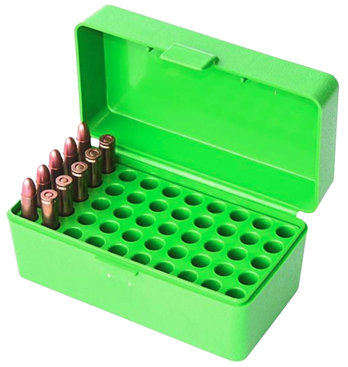 MTM Case-Gard 22HORN10 Ammo Storage Box 22 Hornet Flip-Top 50rd Green