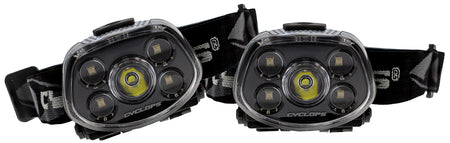 Cyclops Force XP LED Headlamp 350 Lumens Red/Green Black 2-Pack
