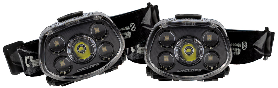 Cyclops Force XP LED Headlamp 350 Lumens Red/Green Black 2-Pack