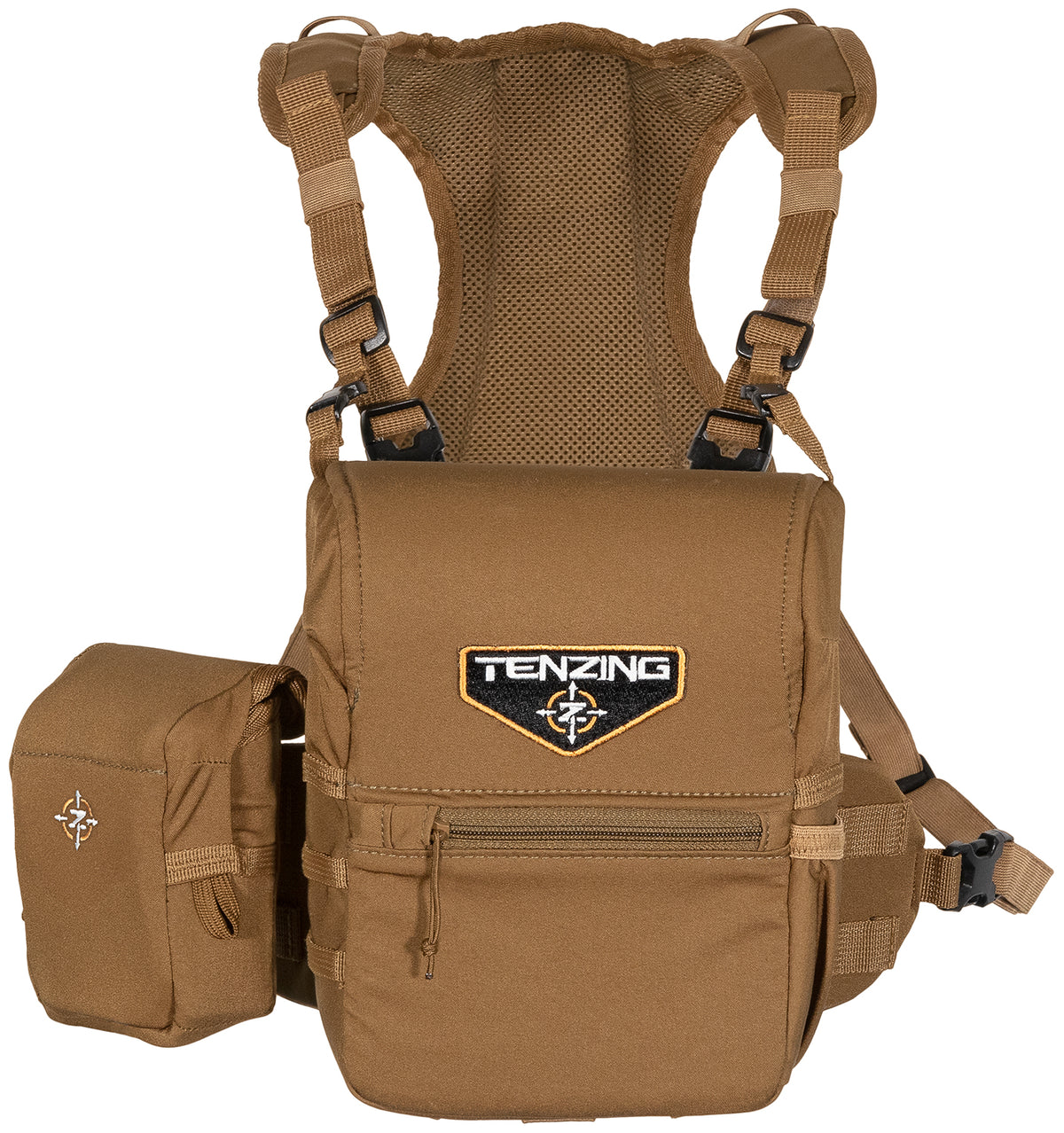 Tenzing TZGBHBSTMD Medium Tan Binocular Harness Poly Oxford Magnetic Closure