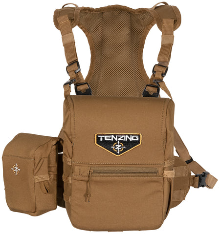 Tenzing TZGBHBSTMD Medium Tan Binocular Harness Poly Oxford Magnetic Closure