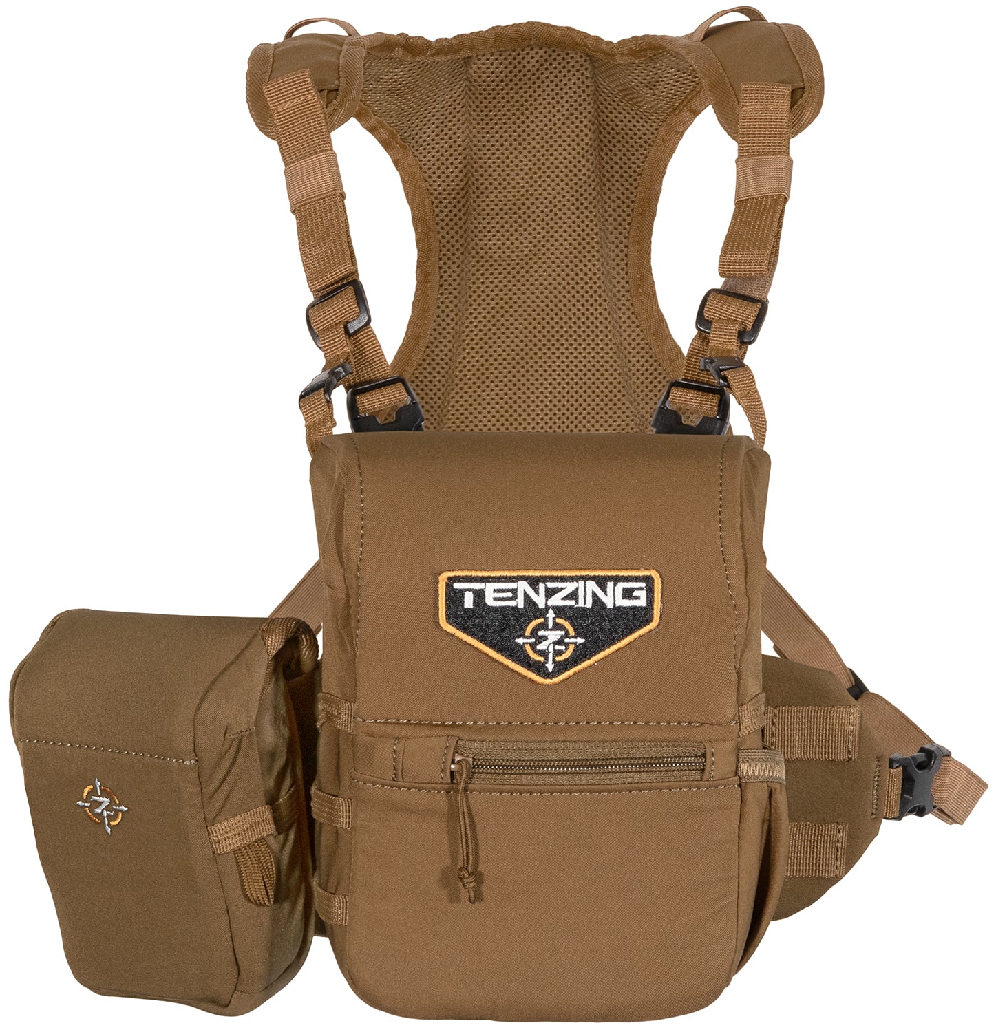 Tenzing TZGBHBSTSM Small Tan Binocular Harness Poly Oxford Magnetic Closure