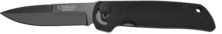 Camillus 19637 Cuda Mini 3" Folding Plain Drop Point Black Carbonitride Titanium AUS-8A Steel Blade, Textured G10 Handle