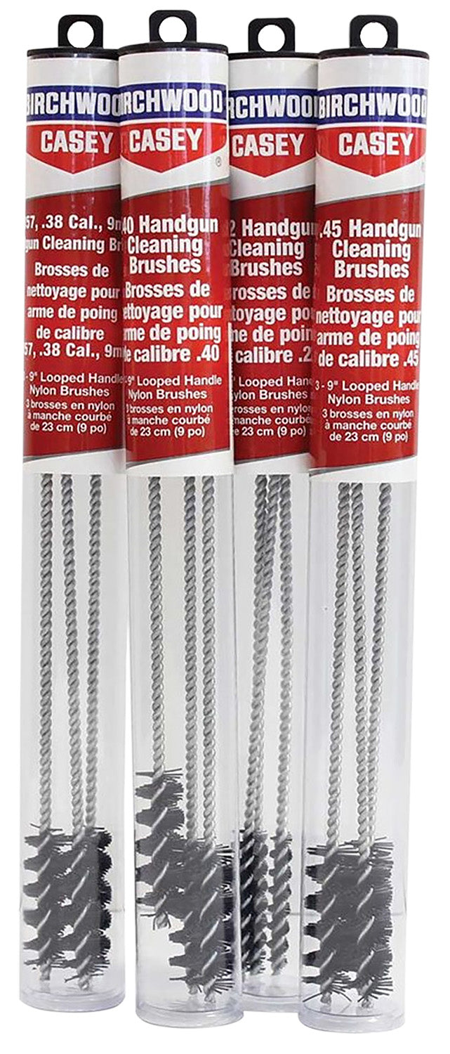 Birchwood Casey 41209 Handgun Looped Cleaning Brush 22 Cal 9 Inch Nylon 3-Pack