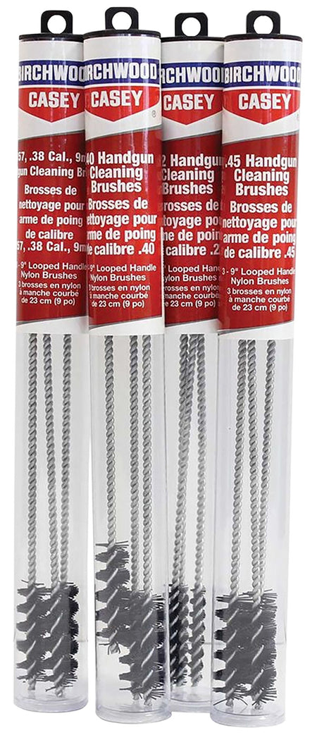Birchwood Casey 41209 Handgun Looped Cleaning Brush 22 Cal 9 Inch Nylon 3-Pack