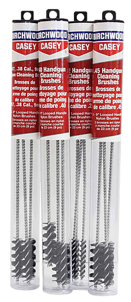 Birchwood Casey 41212 Handgun Looped Cleaning Brush 45 Cal 9 Inch Nylon 3-Pack