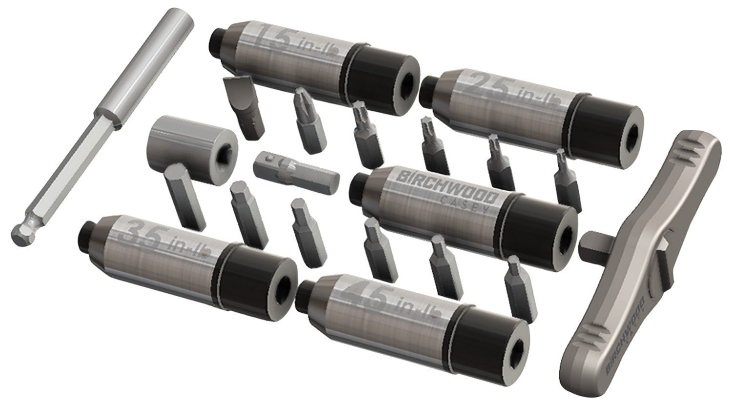 Birchwood Casey TRQL 12-Pc Torque Limiter Kit for Firearm Adjustments