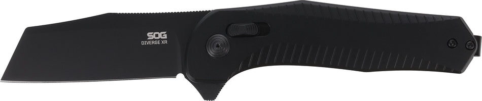 SOG Diverge XR 3" Folding Pocket Knife Black PVD D2 Steel Sheepsfoot Blade with Aluminum Handle