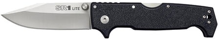 Cold Steel SR1 Lite 4" Clip Point Folding Knife Stonewashed 8Cr14MoV Stainless Blade, 5.63" Griv-Ex Handle