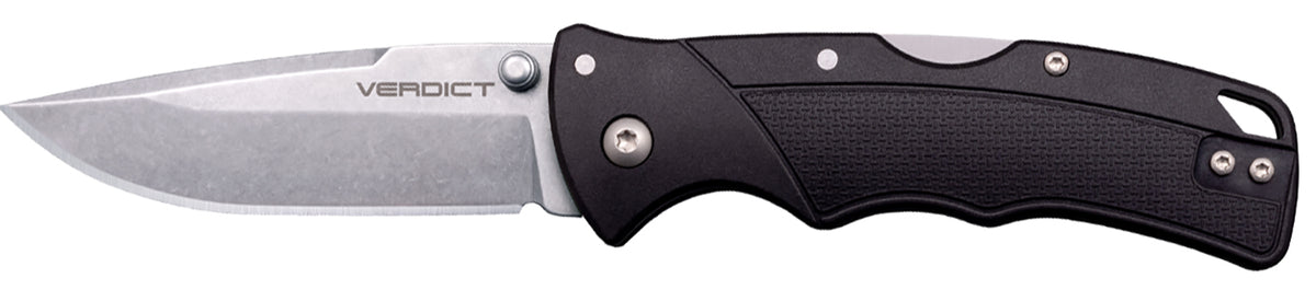 Cold Steel Verdict EDC 3" Folding Tanto Plain 4116 Krupp SS Blade with Black Textured GFN Handle