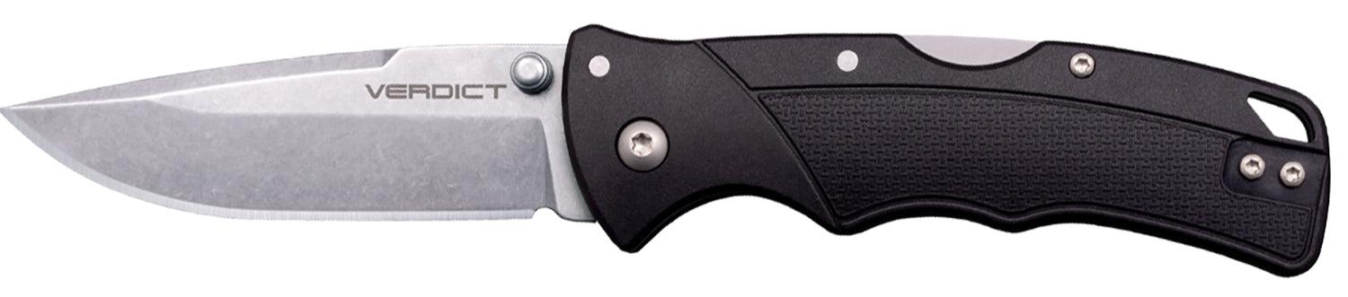 Cold Steel Verdict EDC 3" Folding Tanto Plain 4116 Krupp SS Blade with Black Textured GFN Handle