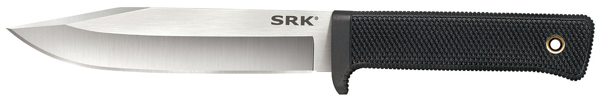 Cold Steel SRK Survival Rescue Knife 6" Fixed Clip Point 3-V Steel Blade, Black Textured Kray-Ex Handle