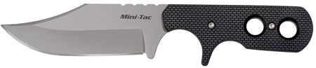 Cold Steel Mini Tac Bowie Fixed Knife 3.63" Clip Point Stonewashed 8Cr13MoV Stainless Blade, Griv-Ex Handle