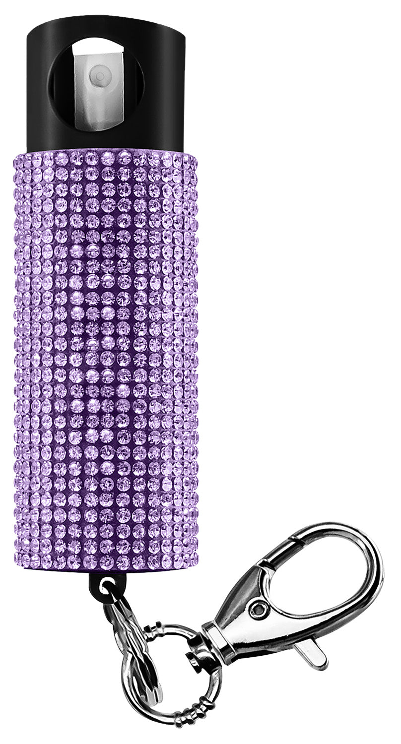 Skyline Guard Dog Bling-It-On 18% OC Pepper Spray UV Dye Lavender Keychain 0.50 oz