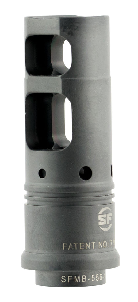 SureFire SFMB-338-3/4-24 SOCOM Muzzle Brake .338 Cal, DLC Stainless, 2.60" OAL, SOCOM Compatible