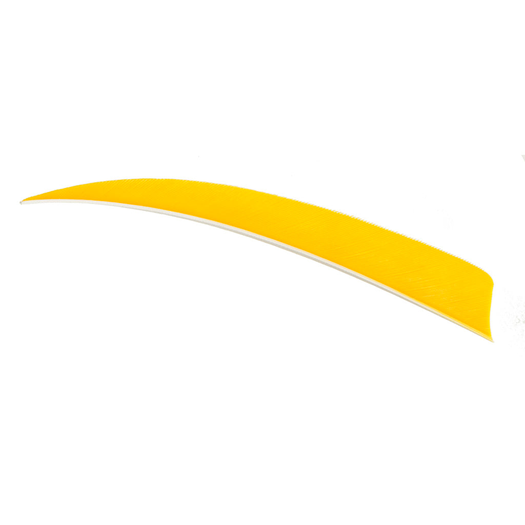 Trueflight Shield Cut Feathers 4 Inch Yellow Right Wing 100 Count