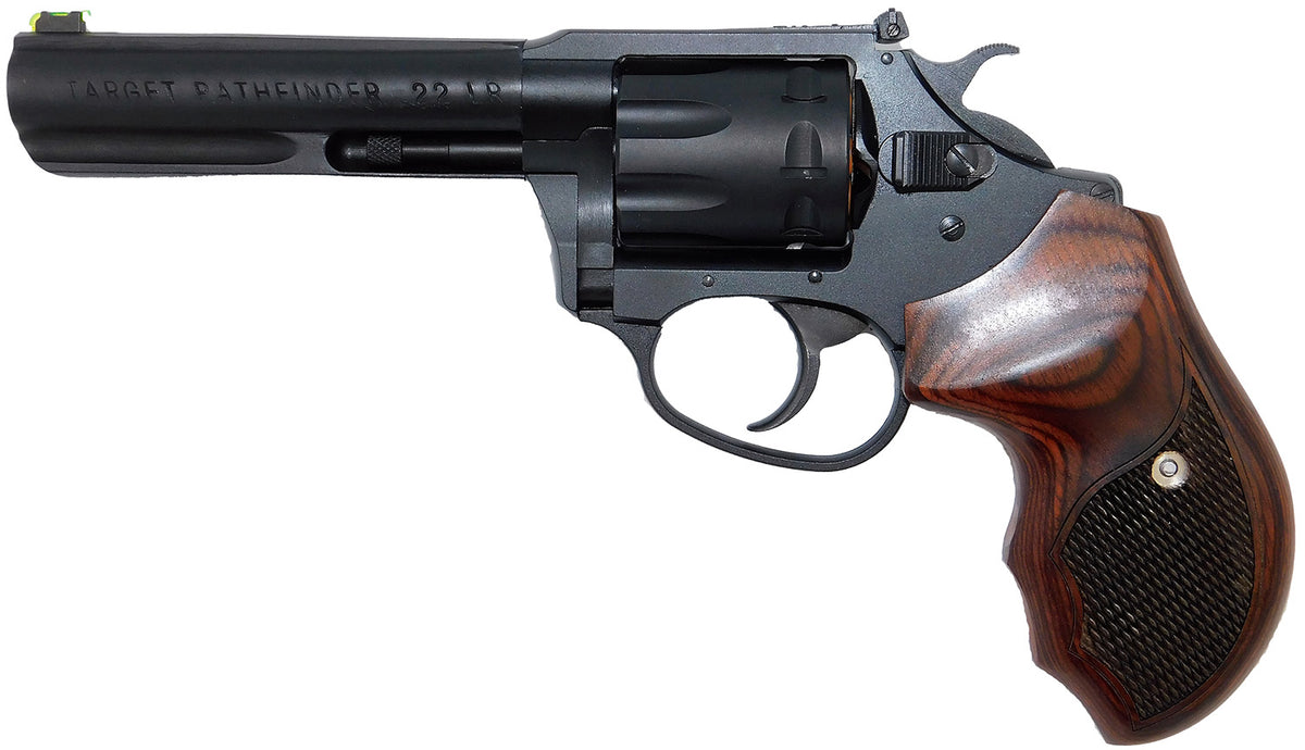 Charter Arms 12243 Pathfinder Target Lite 22 LR 8rd 4.20" Black Frame w/Rosewood Grip