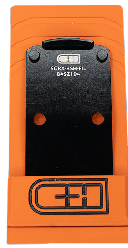 C&H Precision SGRXRSHFIL Optic Adapter Plate for SIG P320 RX, Trijicon/Holosun Footprint, Black Anodized