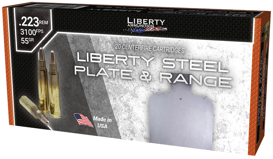 Liberty Ammunition Steel Plate & Range Frangible Round Nose 55 Grain .223 Remington 3100 fps 691835575292