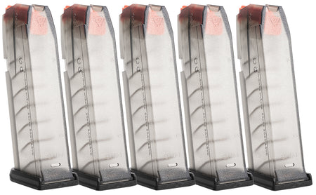 Strike Industries GMAG19X5 15rd Translucent Smoke Magazines for Glock 19/26 Gen3-5, 5-Pack