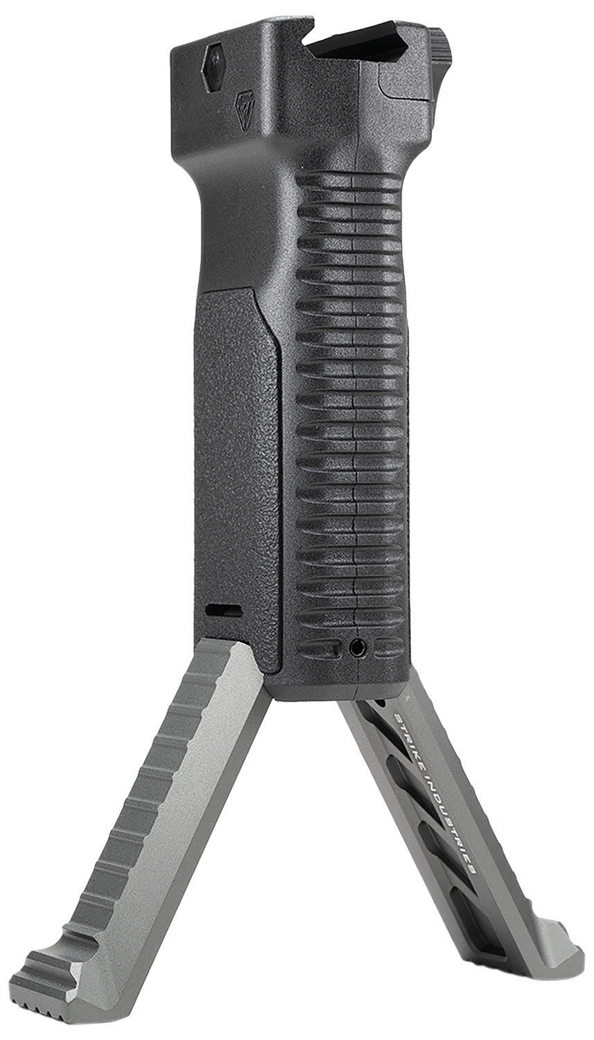 Strike Industries AR Bipod Grip Aluminum Legs Quick Detach Gray