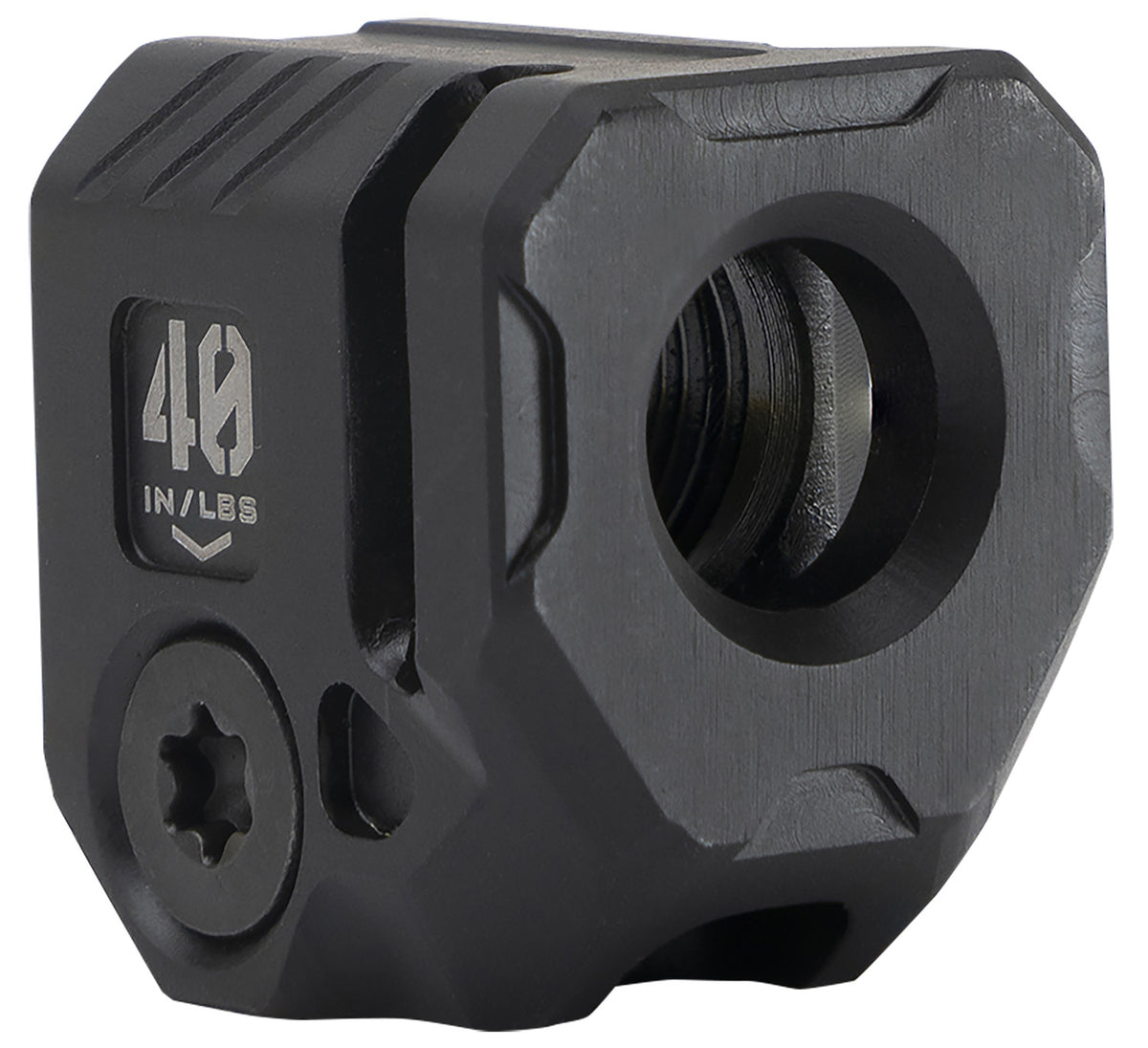 Strike Industries MCQUAD Threaded Barrel Compensator Black S45C Steel 9mm/357 SIG