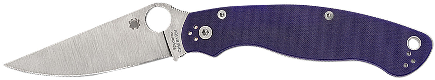 Spyderco Military 2 C36GPDBL2 4" Plain Satin CPM S30V Stainless Blade Dark Blue G10 Handle Folding Knife
