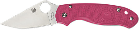 Spyderco Para 3 Lightweight C223PN 2.93" Plain Satin CTS BD1N Stainless Blade Pink Textured FRN Handle EDC Knife