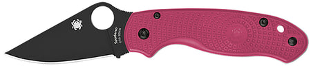 Spyderco Para 3 Lightweight C223PNBK 2.93" Plain Black DLC CTS BD1N Stainless Blade Pink FRN Handle EDC Knife