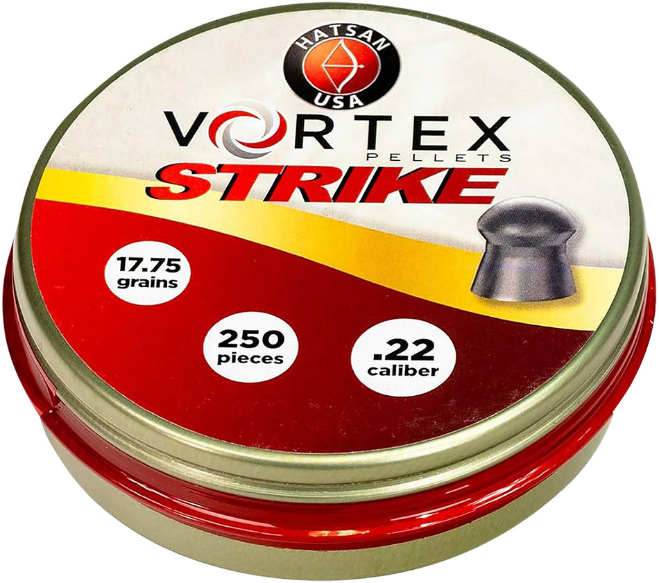Hatsan Vortex Strike .22 Caliber Lead Domed Airgun Pellets 250-Pack