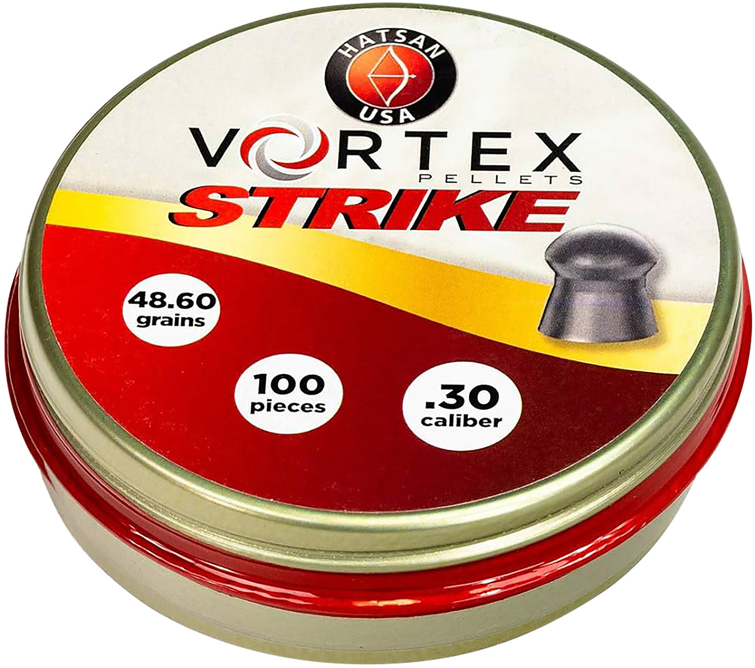 Hatsan Vortex Strike .30 Caliber Lead Domed Airgun Pellets 100-Pack