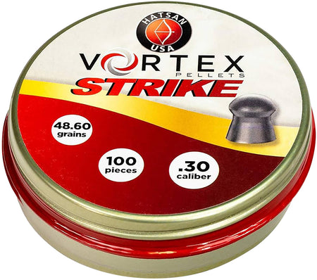 Hatsan Vortex Strike .30 Caliber Lead Domed Airgun Pellets 100-Pack
