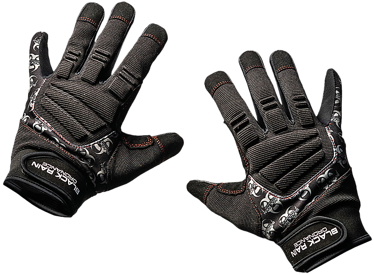 Black Rain Ordnance TACTGLOVEBLK/GRYM Tactical Gloves Medium Black Gray Velcro
