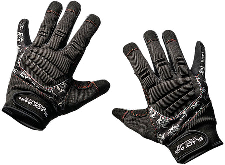 Black Rain Ordnance TACTGLOVEBLK/GRYM Tactical Gloves Medium Black Gray Velcro