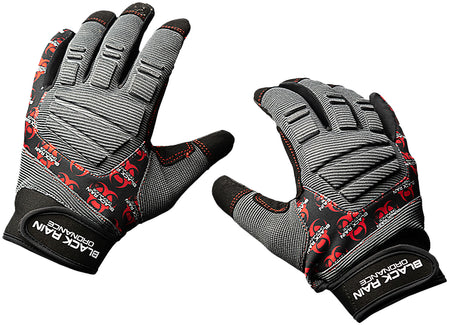 Black Rain Ordnance TACTGLOVEGRY/BLK/RDXL Tactical Gloves XL Black/Gray/Red Velcro