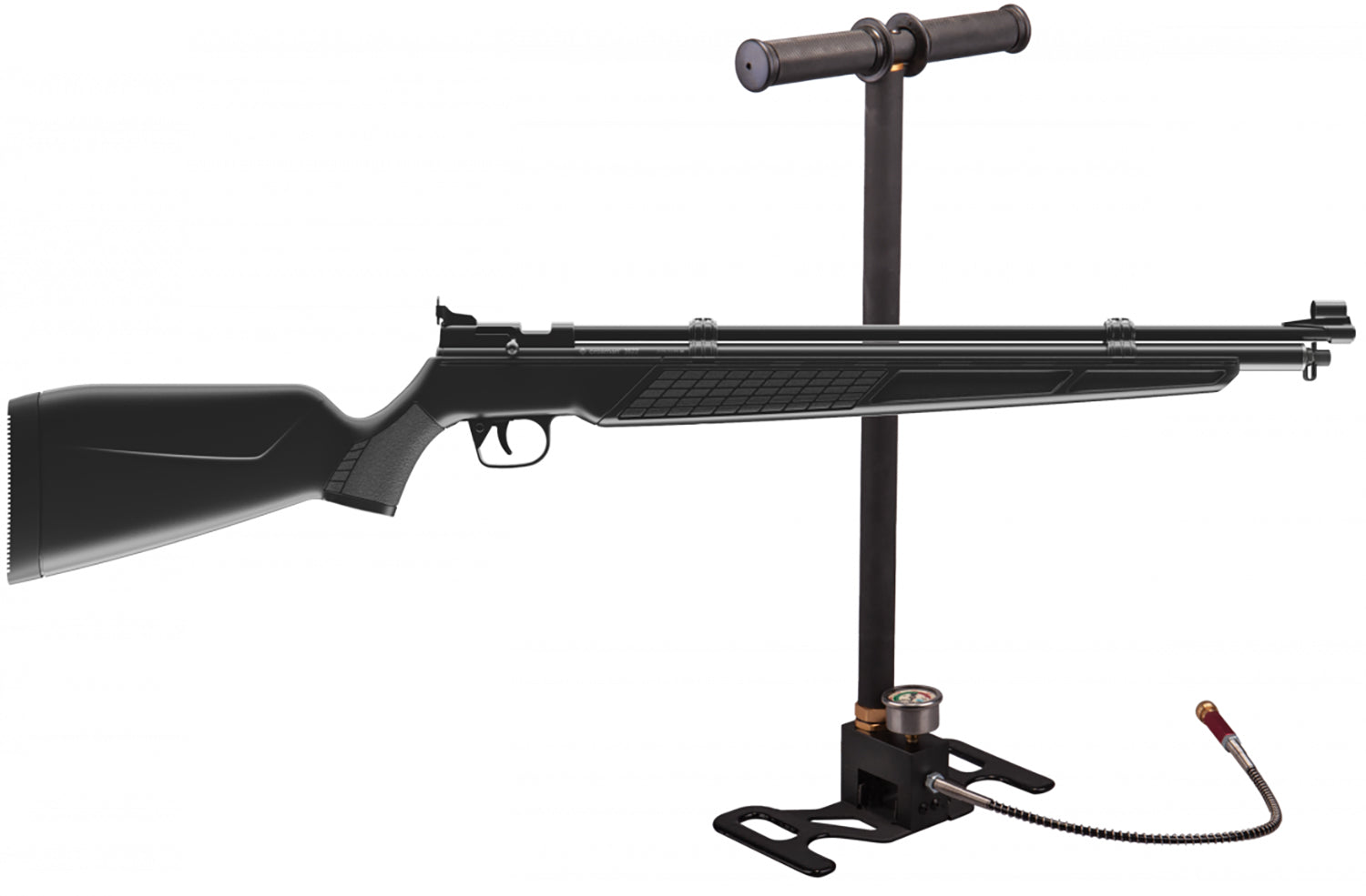 Crosman C3622SKT .22 Cal PCP Air Rifle Kit Polymer Stock Adjustable Sights & Hand Pump
