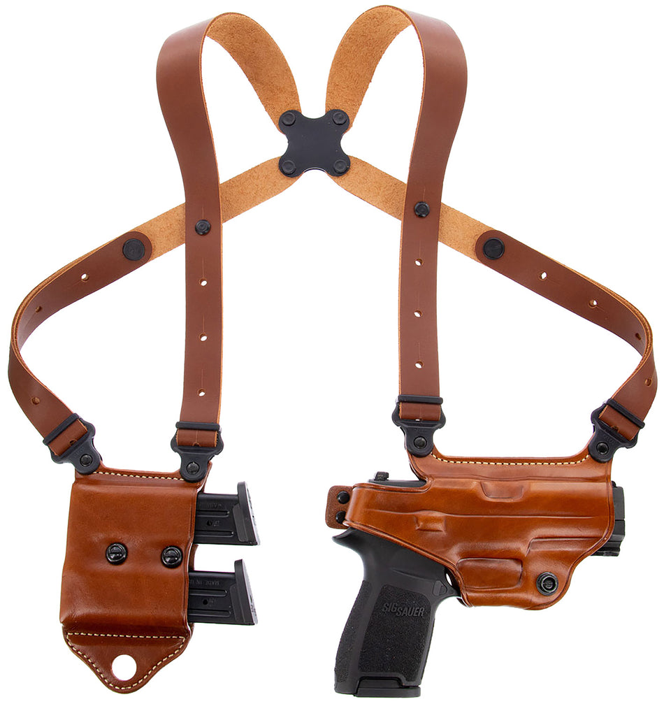 Galco MCII870 Miami Classic II Tan Full Grain Leather Shoulder Holster System