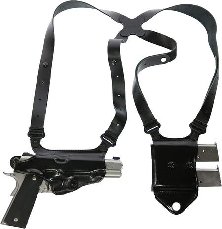 Galco MCII870B Miami Classic II Black Full Grain Leather Shoulder Holster System