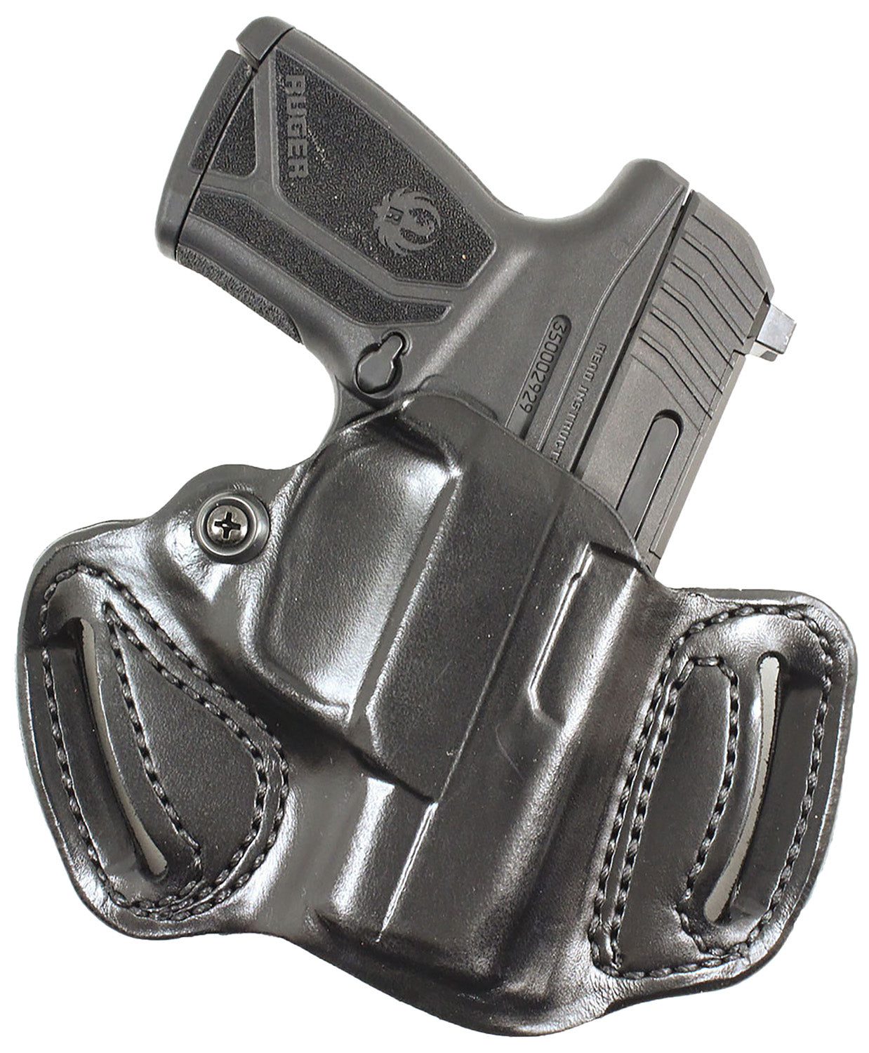 DeSantis Gunhide Mini Slide OWB Black Saddle Leather Holster Rost Martin RM1C Right Hand