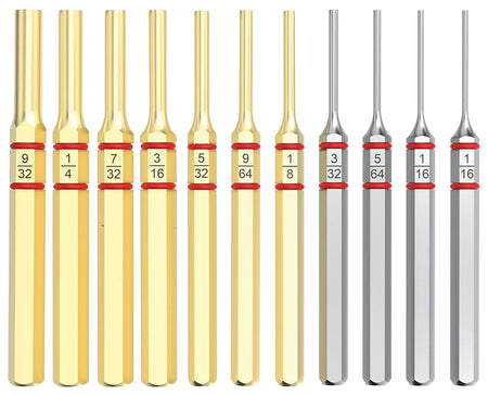 Real Avid Accu-Punch Pin Punch Set Brass and Steel 11-Piece Universal Firearm Gunsmithing Tool