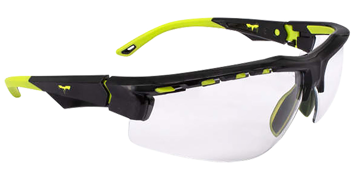 Radians TXE810CS Range Safety Glasses Clear Lens Hi-Vis Frame