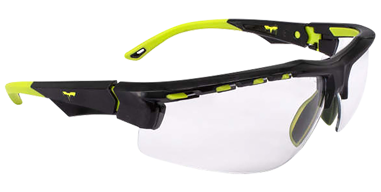 Radians TXE810CS Range Safety Glasses Clear Lens Hi-Vis Frame