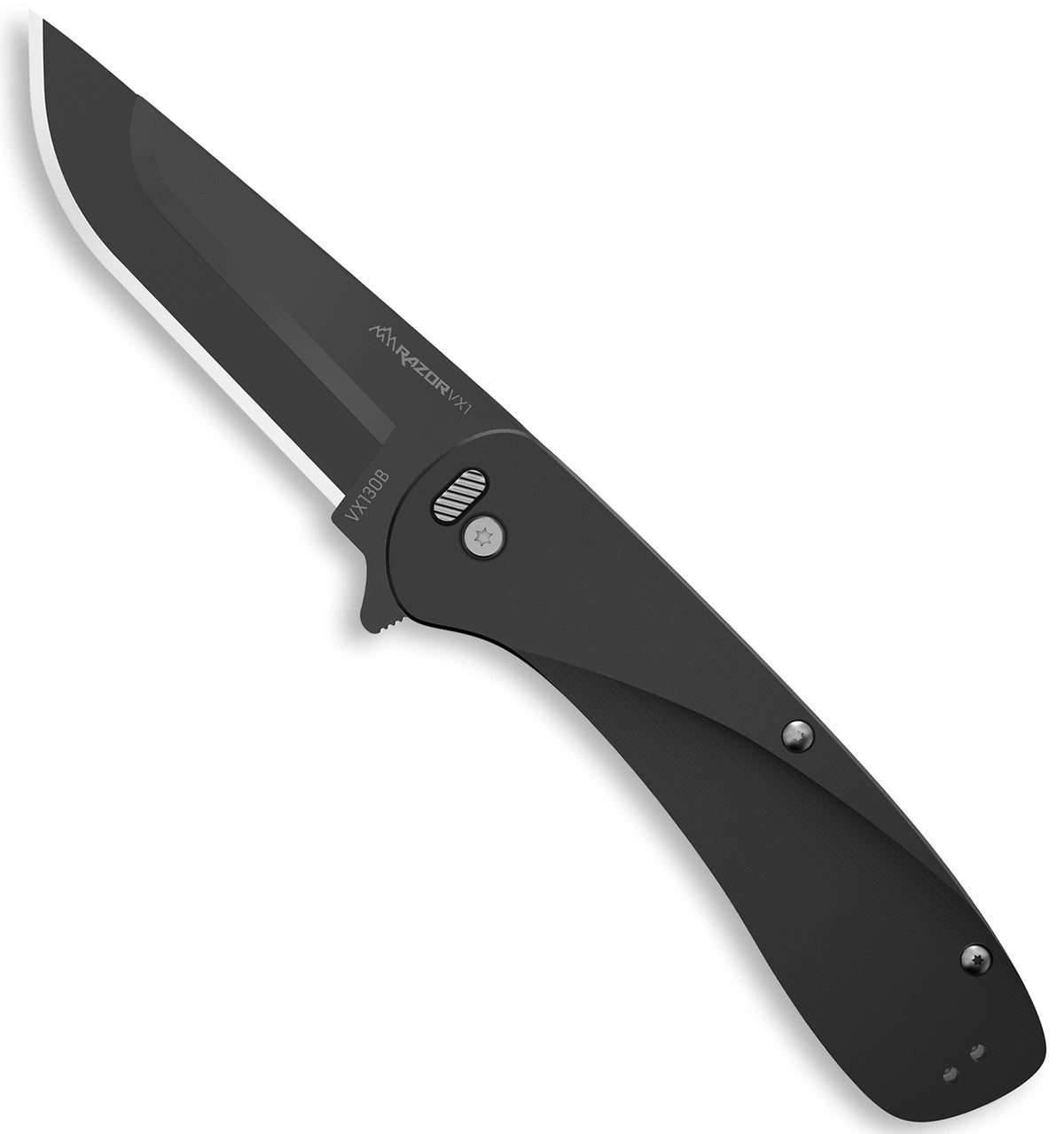 Outdoor Edge Razor VX1 EDC Folding Knife 3" Black Oxide 420J2 Stainless Steel Blade Black Aluminum Handle