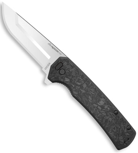 Outdoor Edge Razor VX5 EDC Folding Knife 3" Satin 420J2 Stainless Steel Blade Black Carbon Fiber/G10