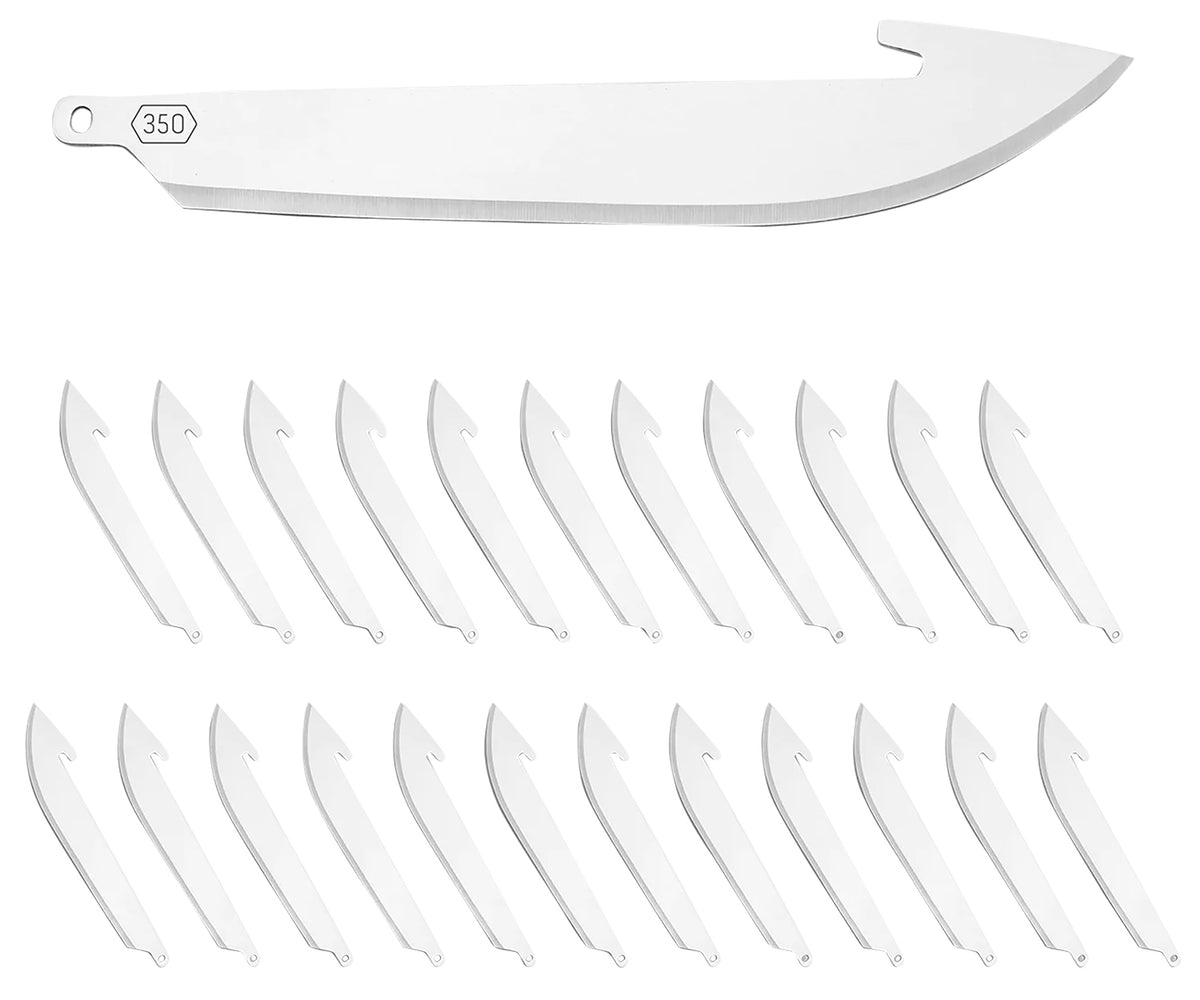 Outdoor Edge RR3524 350 RazorSafe Series 3.50" Drop Point Replacement Blades Pack of 24