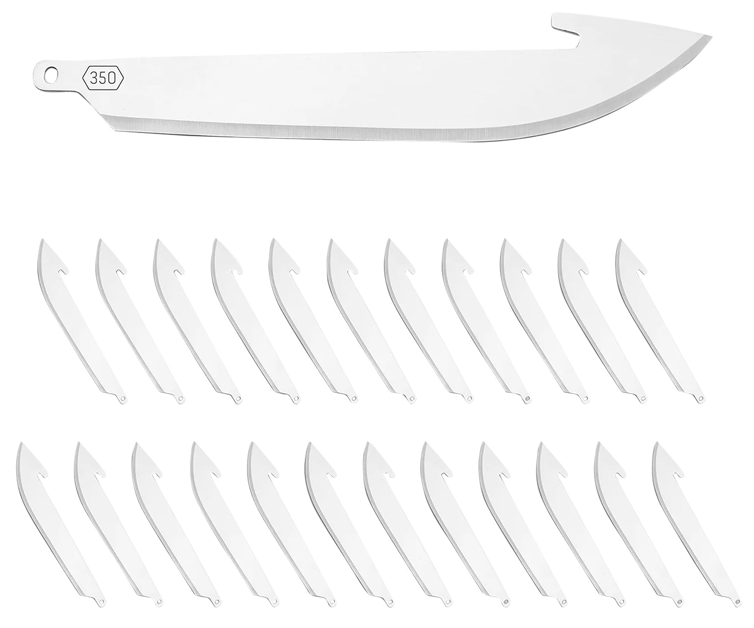 Outdoor Edge RR3524 350 RazorSafe Series 3.50" Drop Point Replacement Blades Pack of 24