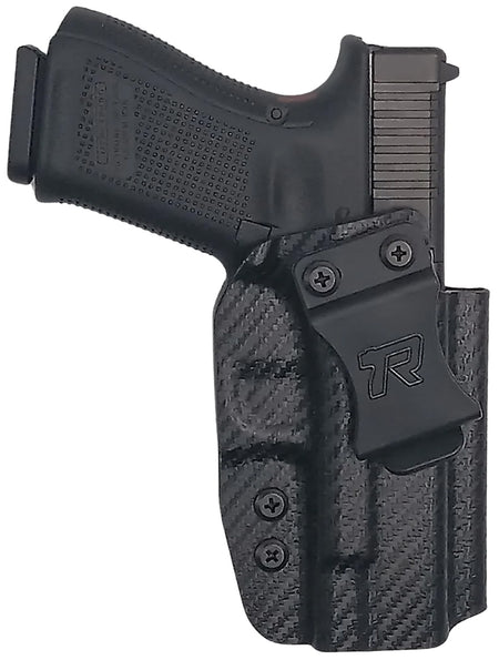 Rounded Gear IWB Kydex Holster Black Right Hand for Glock 19 with Adjustable Belt Clip