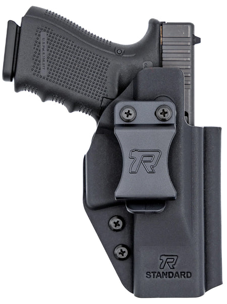 Rounded Gear Universal IWB Kydex Holster Fits Standard Handguns Black Right Hand